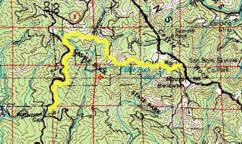 topo of Big Basin State Park