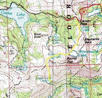 topo of Big Basin State Park