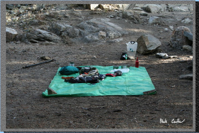 tarp with gear